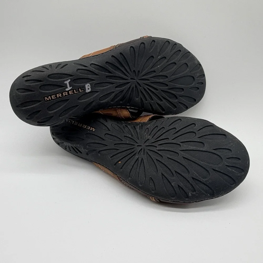 Merrell Slide Sandals Women's Sz 9 Piccolo Brown Slip On Performance Footwear